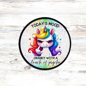 Unicorn Mood DYI Fabric Hat Patch Glue Iron On Sew Custom Hat Patch